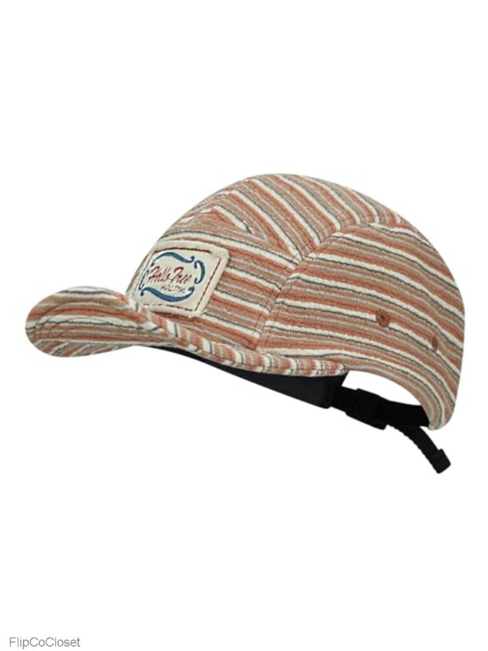 Croogo Short Brim 5 Panel Hat Vintage Striped Baseball Cap with Flat Bill for